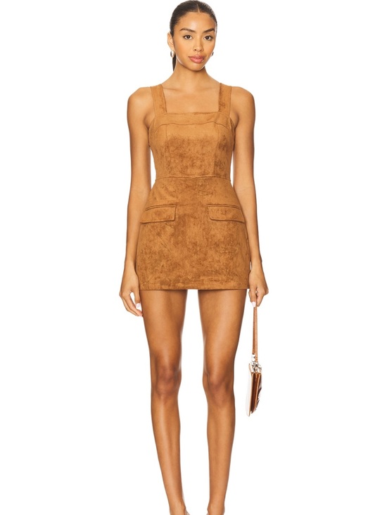 AMANDA UPRICHARD Pants - NWT Amanda Uprichard Yorke Skort romper in Pecan Faux Suede